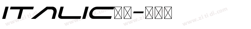 Italic字體字体转换