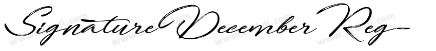 SignatureDecemberReg字体转换