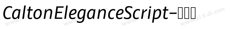 CaltonEleganceScript字体转换