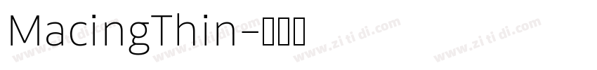 MacingThin字体转换