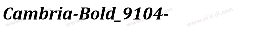 Cambria-Bold_9104字体转换