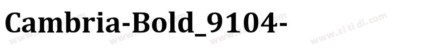 Cambria-Bold_9104字体转换