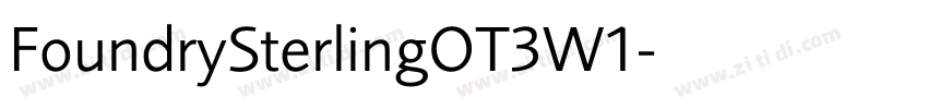 FoundrySterlingOT3W1字体转换