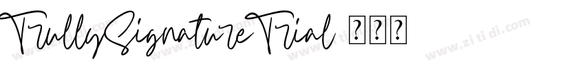 TrullySignatureTrial字体转换