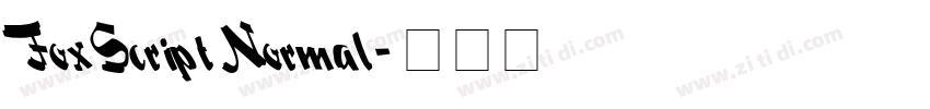 FoxScriptNormal字体转换