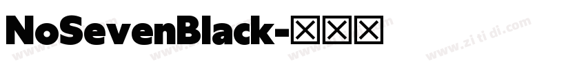 NoSevenBlack字体转换