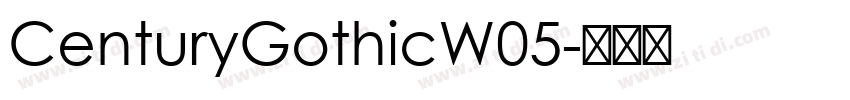CenturyGothicW05字体转换