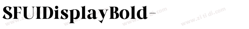SFUIDisplayBold字体转换