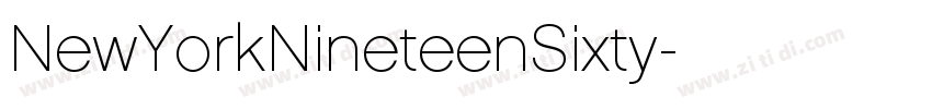 NewYorkNineteenSixty字体转换
