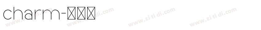 charm字体转换