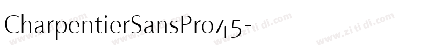 CharpentierSansPro45字体转换