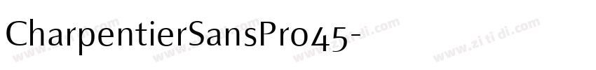 CharpentierSansPro45字体转换