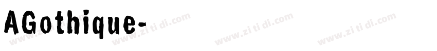 AGothique字体转换