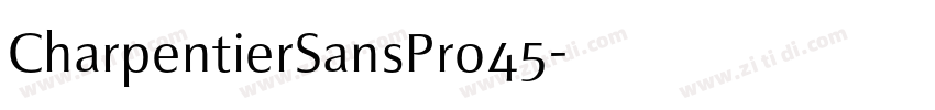 CharpentierSansPro45字体转换