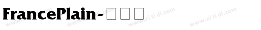 FrancePlain字体转换