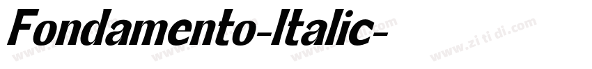 Fondamento-Italic字体转换