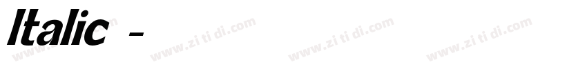 Italic字體字体转换