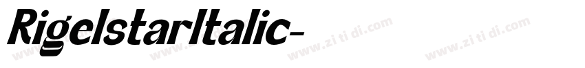 RigelstarItalic字体转换
