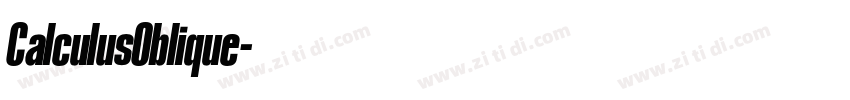 CalculusOblique字体转换