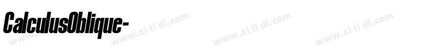 CalculusOblique字体转换