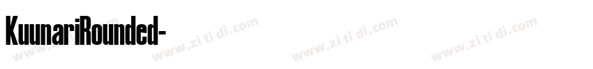 KuunariRounded字体转换