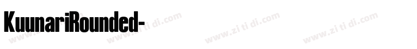KuunariRounded字体转换