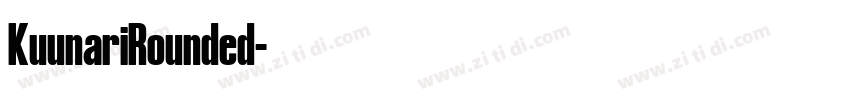KuunariRounded字体转换