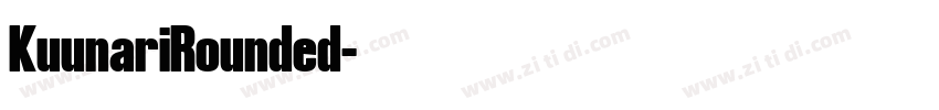 KuunariRounded字体转换