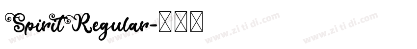 SpiritRegular字体转换