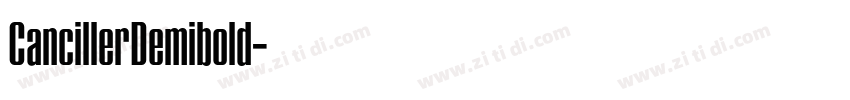 CancillerDemibold字体转换
