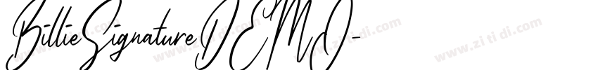 BillieSignatureDEMO字体转换