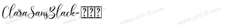 ClaraSansBlack字体转换