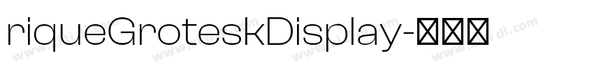 riqueGroteskDisplay字体转换