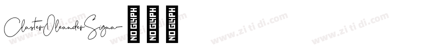ClasterOleanderSigna字体转换