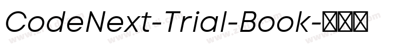 CodeNext-Trial-Book字体转换