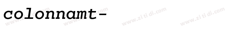 colonnamt字体转换