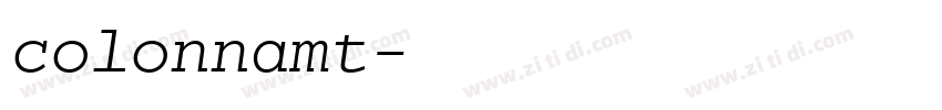 colonnamt字体转换
