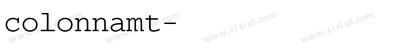 colonnamt字体转换