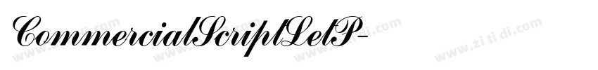 CommercialScriptLetP字体转换