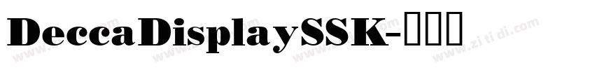 DeccaDisplaySSK字体转换