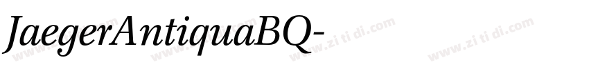 JaegerAntiquaBQ字体转换
