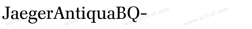 JaegerAntiquaBQ字体转换