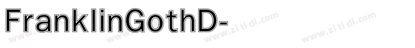 FranklinGothD字体转换