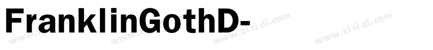 FranklinGothD字体转换