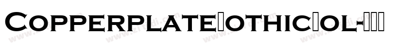 CopperplateGothicBol字体转换