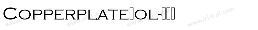 CopperplateBol字体转换