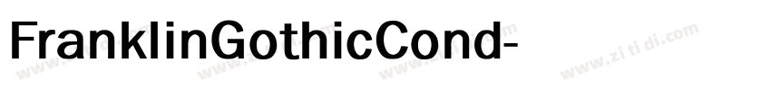 FranklinGothicCond字体转换