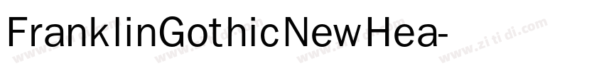 FranklinGothicNewHea字体转换
