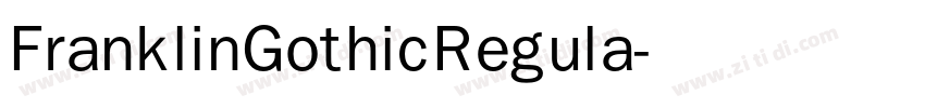 FranklinGothicRegula字体转换