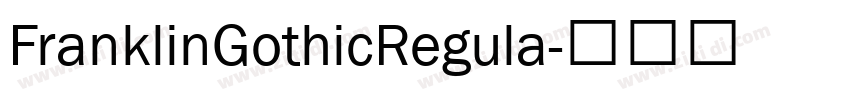 FranklinGothicRegula字体转换